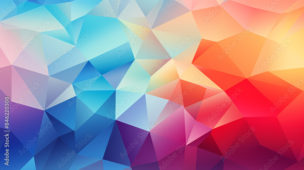 Abstract background with colorful triangles and geometric shapes