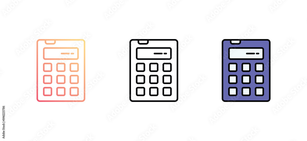 Calculator icon design with white background stock illustration Calculator icon design with white background stock illustration