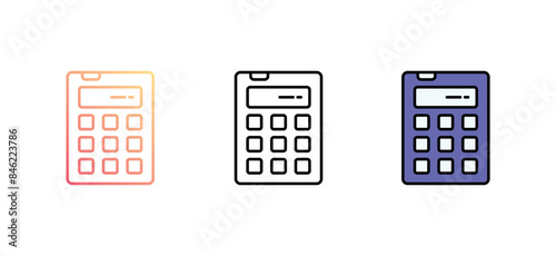 Calculator icon design with white background stock illustration