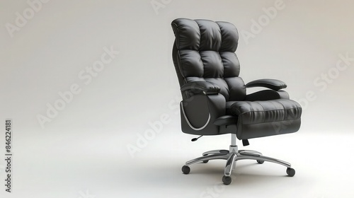 animation office chair on white background.360 degress 3d animation. photo