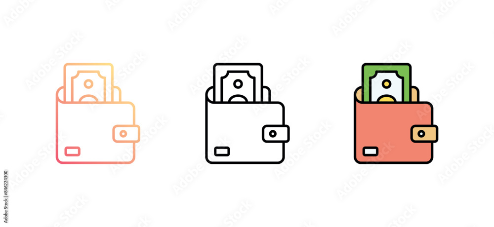 Wallet icon design with white background stock illustration Wallet icon design with white background stock illustration