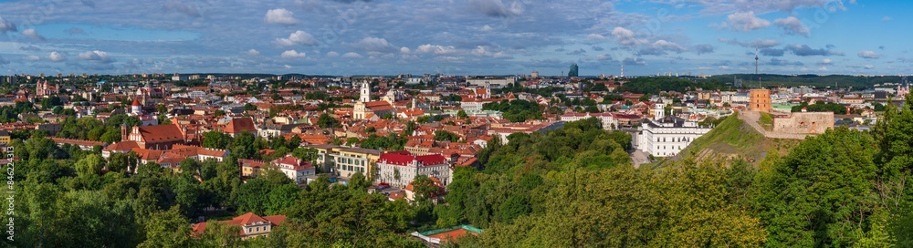Panoramic view of the old town of Vilnius, Lithuania Panoramic view of the old town of Vilnius, Lithuania