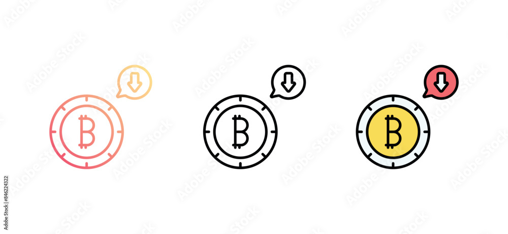 Bitcoin icon design with white background stock illustration Bitcoin icon design with white background stock illustration