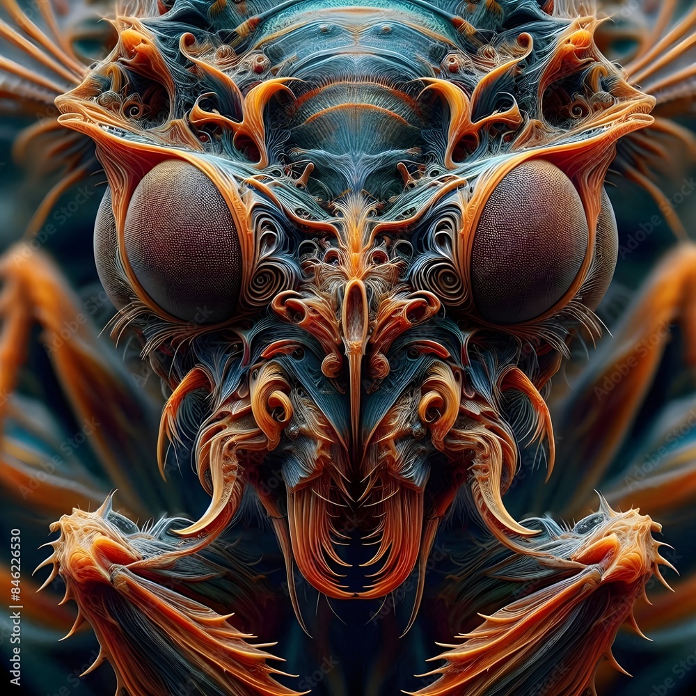 Obraz premium Alien creature design production, design applicable to movies, comics, and games