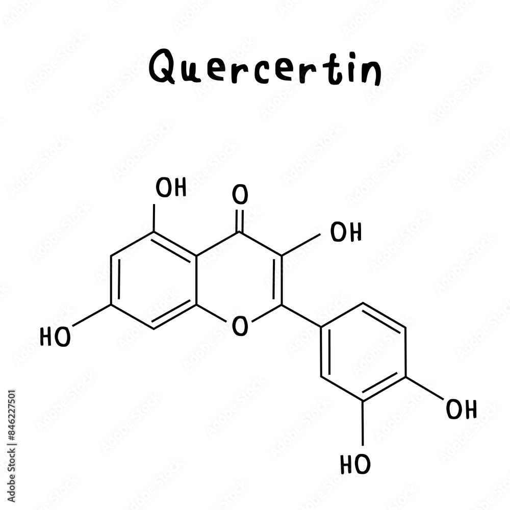 Quercertin chemical structure illustration