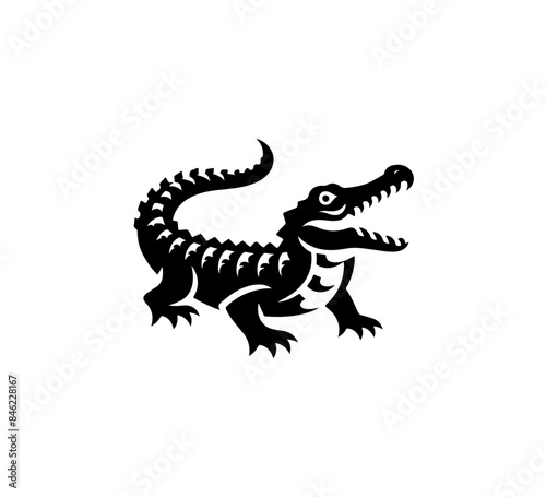 crocodile logo icon simple minimal