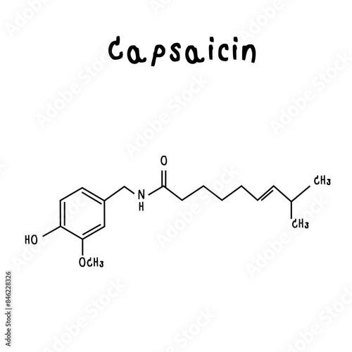 capsaicin chemical structure illustration