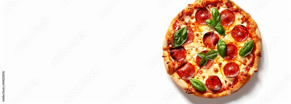 Tasty pizza on white background Tasty pizza on white background