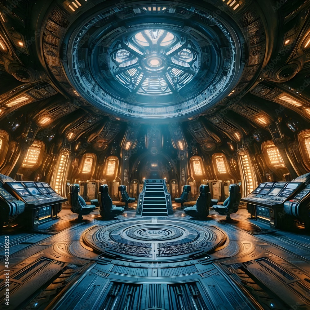 Obraz premium Can be used in various fields such as design of extraterrestrial buildings, games, and movies.