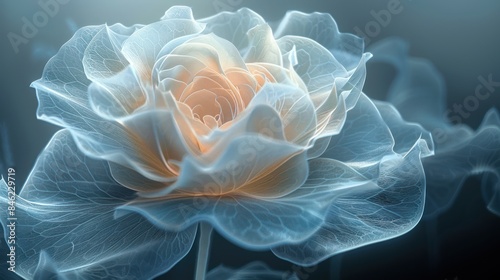 White Rose Fractal Abstraction