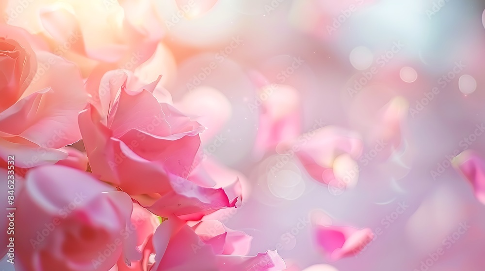 Unfocused blur rose petals romance background pastel and soft flower card Unfocused blur rose petals romance background pastel and soft flower card