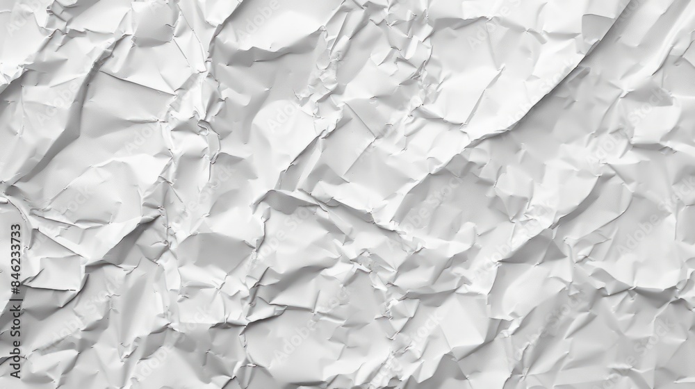Obraz premium white crumpled paper texture generative ai