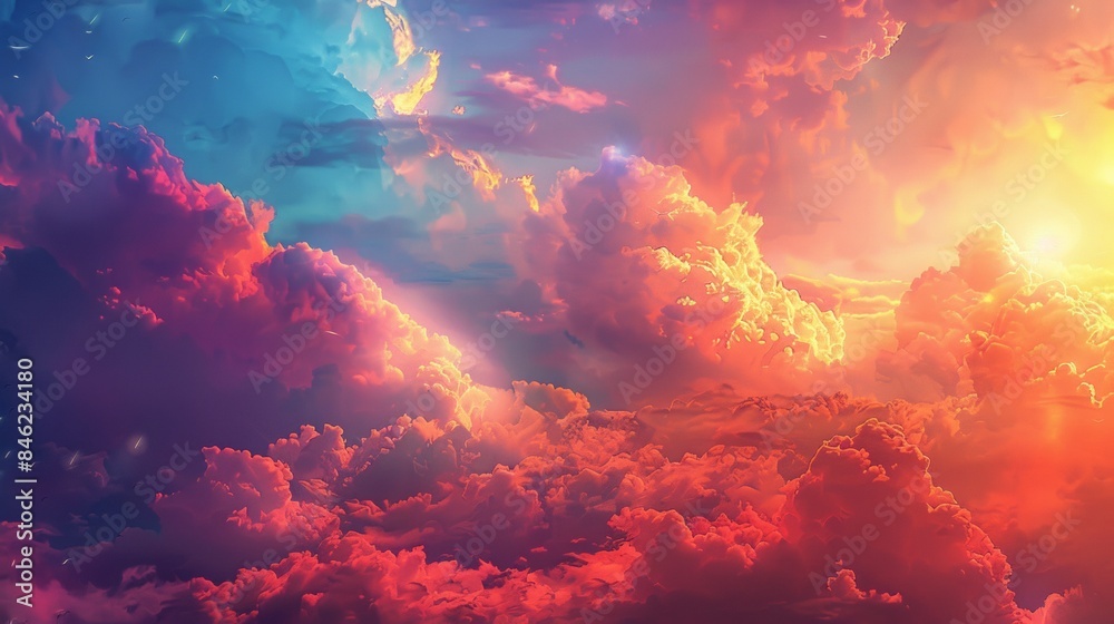 View of clouds against sunset background, pink sunset