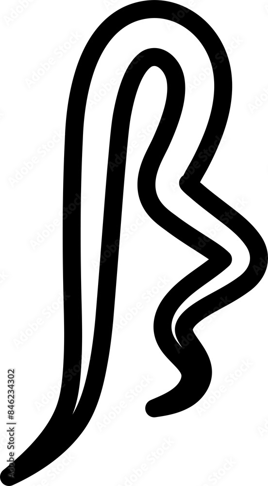 Bold lines curved, spiral, wave Bold lines curved, spiral, wave
