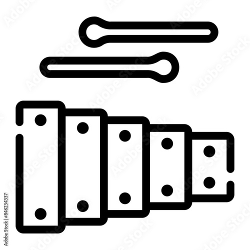 xylophone line icon