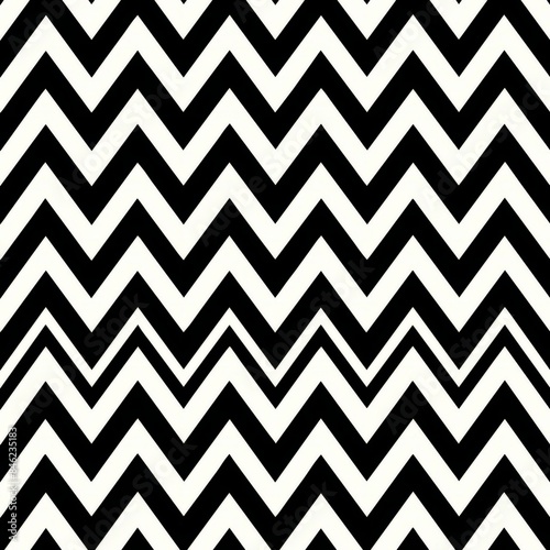 Seamless pattern of halftone retro zigzags in a monochrome scheme, Generative AI