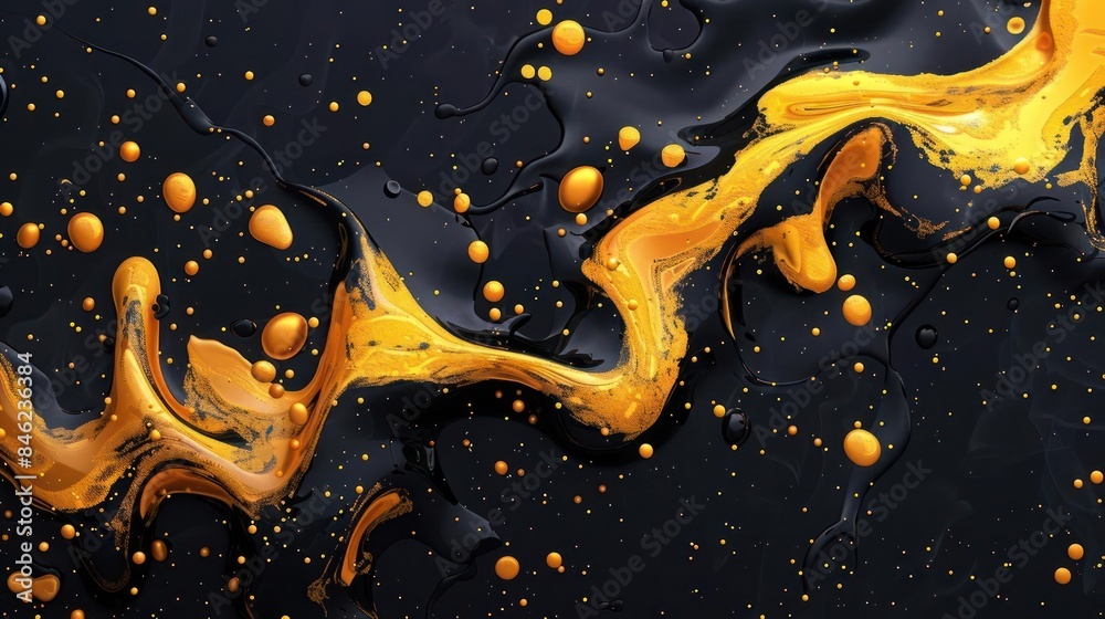 Reflective Serenity, Golden Essence in Abstract Form Reflective Serenity, Golden Essence in Abstract Form
