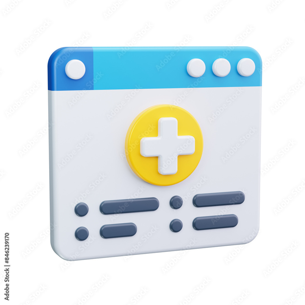 Obraz premium website 3d render icon