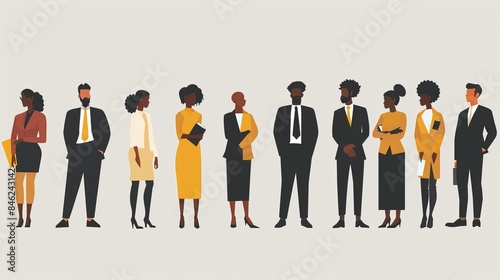 Clipart images on a white background for creating presentations. Office workers, 2d schedules, weekdays, meetings, office