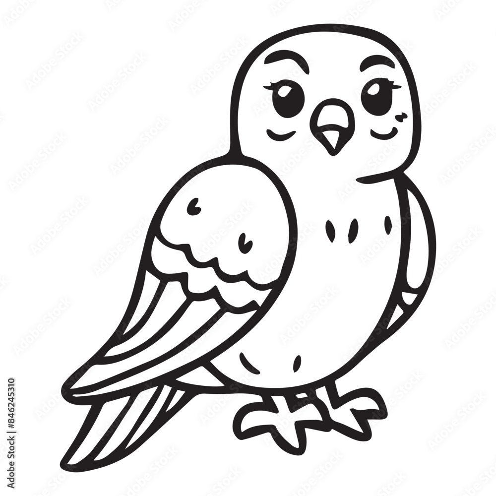 The falcon is sitting isolated on white background. Line art falcon bird. One line continuous vector illustration. The falcon is sitting isolated on white background. Line art falcon bird. One line continuous vector illustration.