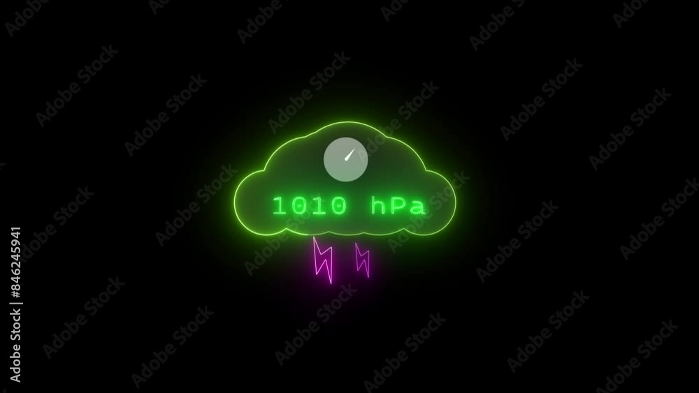 Weather Cloud icon animation with neon glow line and different weather conditions are revealing. Weather Cloud icon animation with neon glow line and different weather conditions are revealing.