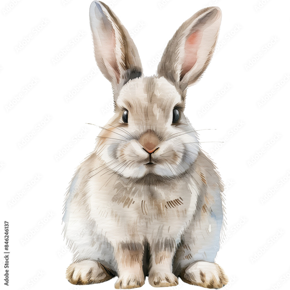 Obraz premium Watercolor, rabbit 