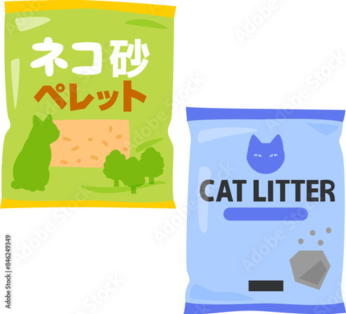 木質ペレットの猫砂と鉱物系の猫砂