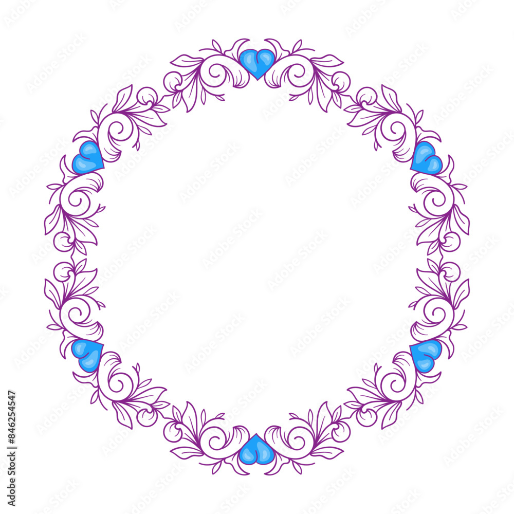 vector hand drawn flat design hearts border and frame vector hand drawn flat design hearts border and frame