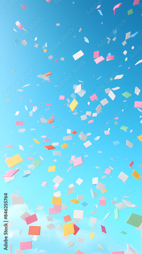 Confetti decorations falling