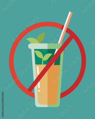 Launching a petition to ban plastic straws in all local restaurants and advocating for businesses to switch to paper or reusable alternatives.. Vector illustration