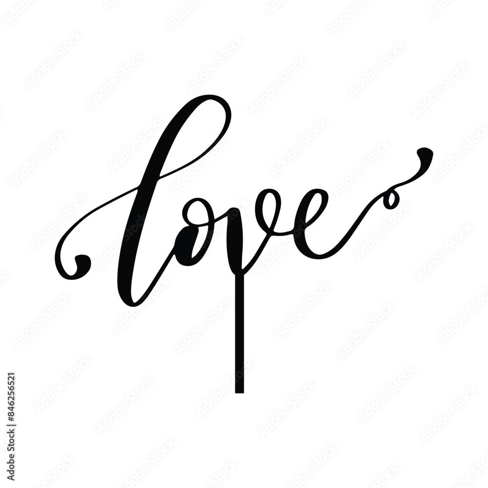Love Lettering For Cake Topper, Birthday or Wedding Cake Topper Love Lettering For Cake Topper, Birthday or Wedding Cake Topper