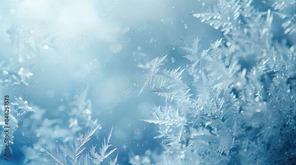 Frost patterns on a window, intricate and delicate, cold blue tones, space for text above, Macro Photography, High Resolution Frost patterns on a window, intricate and delicate, cold blue tones, space for text above, Macro Photography, High Resolution