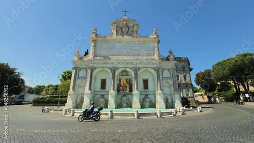 Fontana dell'Acqua Paola on Beautiful Summer Day in Rome, Italy