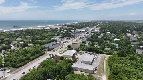 Drone shot of the Town of Emerald Isle, NC photo