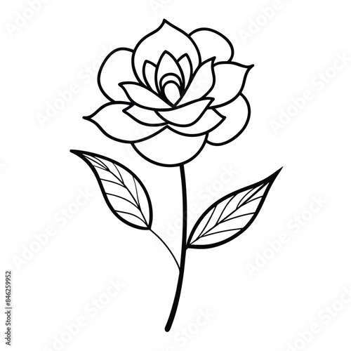 Hand drawn line flowers vector design