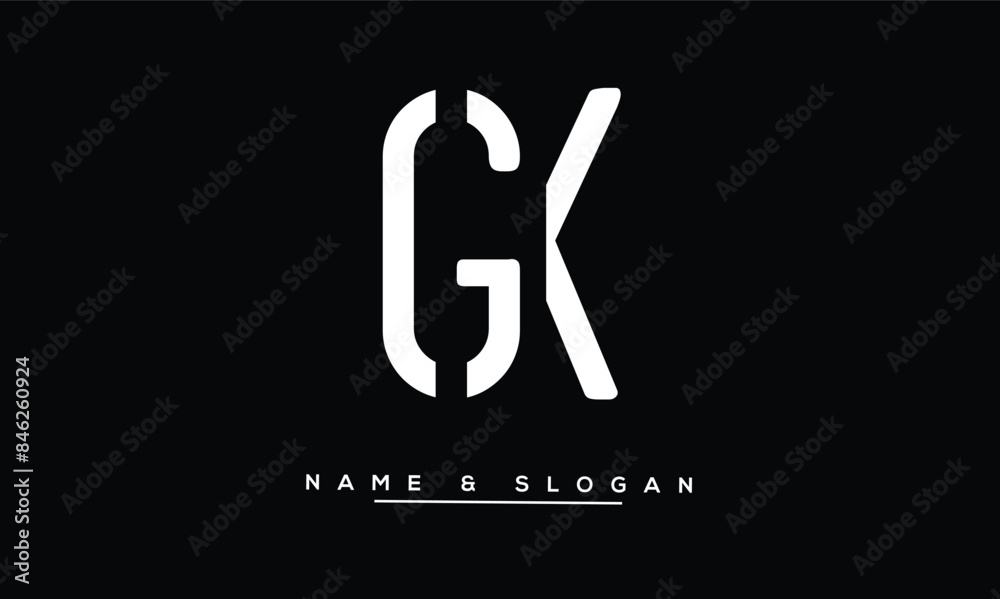 GK, KG, G, K Abstract Letters Logo Monogram