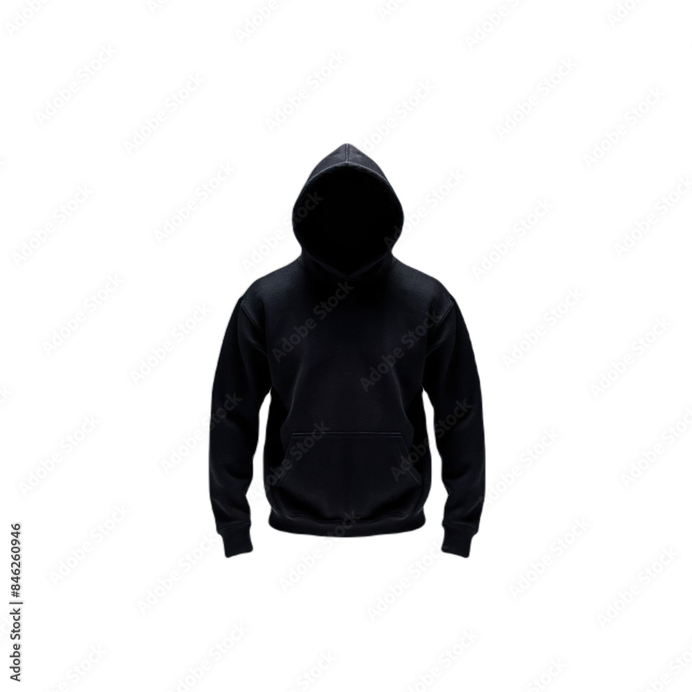 Blank empty black hoodie in front view Blank empty black hoodie in front view