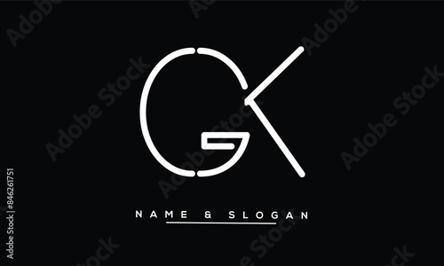 GK, KG, G, K Abstract Letters Logo Monogram