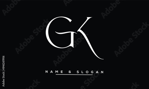 GK, KG, G, K Abstract Letters Logo Monogram