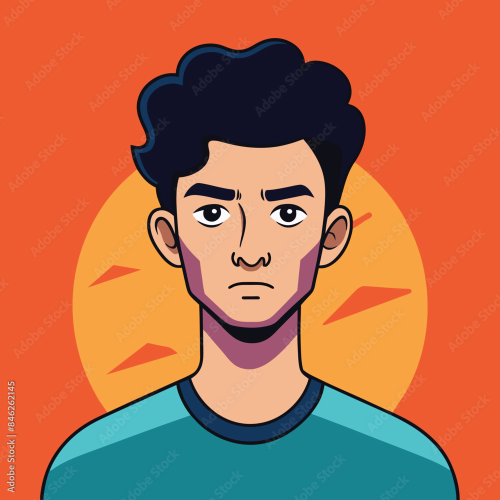 a cartoon drawing of a man with a sad face a cartoon drawing of a man with a sad face