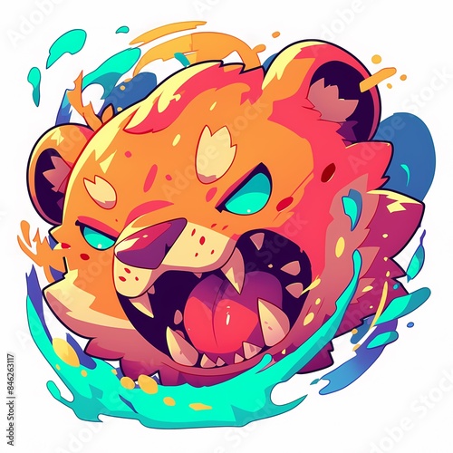 Dynamic Lion Illustration to Inspire Your T-Shirt Design photo