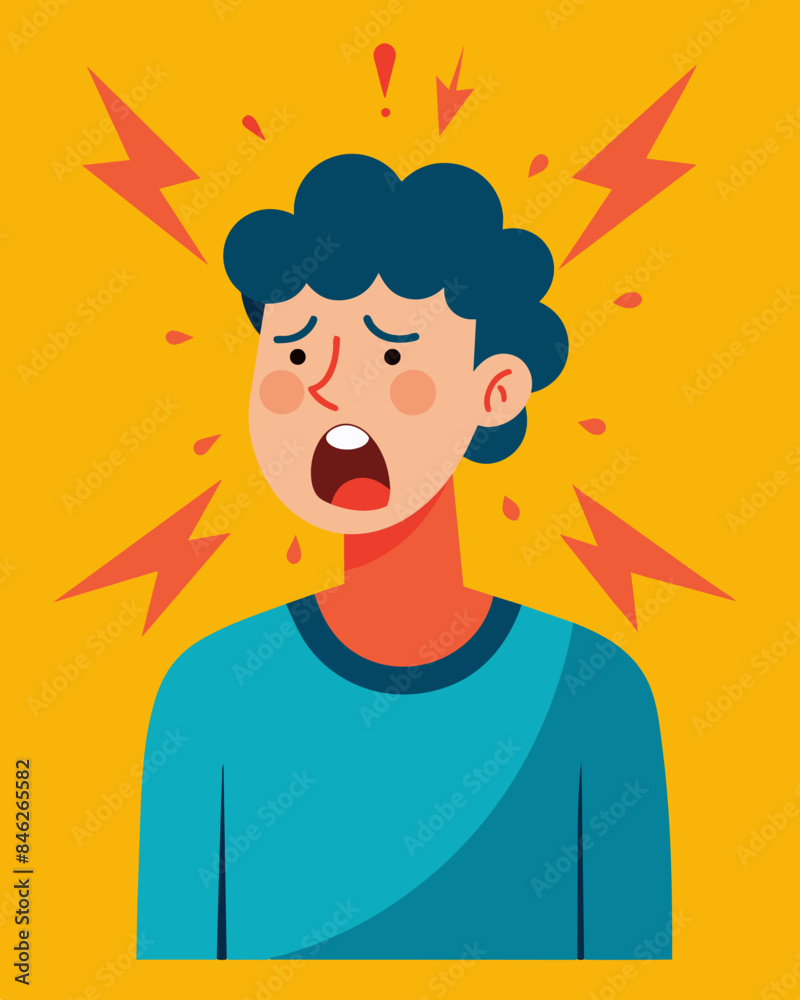The verbal onslaught was unrelenting leaving her feeling emotionally drained.. Vector illustration