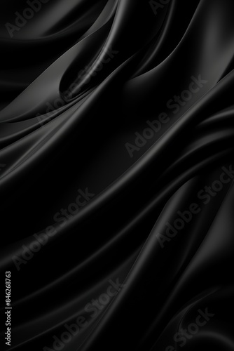 Modern silk waves pattern, abstract black textures wallpaper with clean minimal design