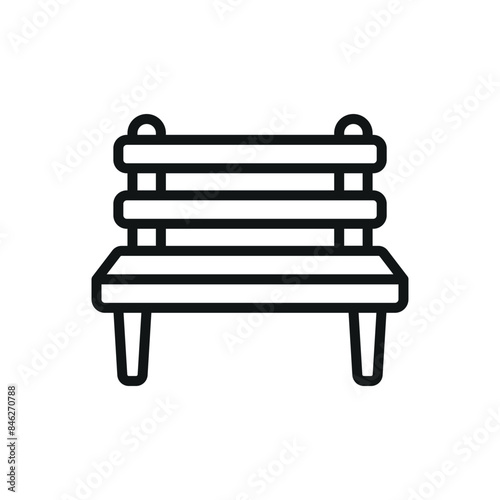 Bench icon vector design templates simple and modern