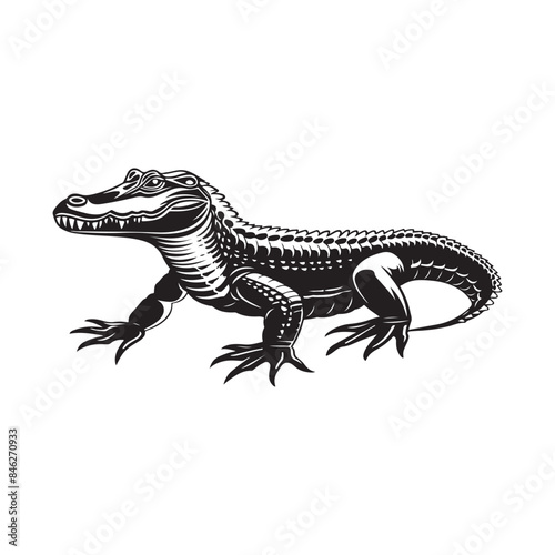 Alligator Vector Images. Illustration of a Alligator isolated on white background