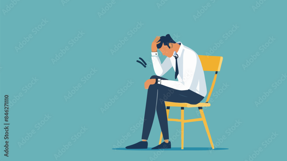 Regret on business mistake, frustration or depressed, stupidity or foolish losing all money, stressed and anxiety on failure concept, frustrated businessman holding his head sitting alone on the chair Regret on business mistake, frustration or depressed, stupidity or foolish losing all money, stressed and anxiety on failure concept, frustrated businessman holding his head sitting alone on the chair