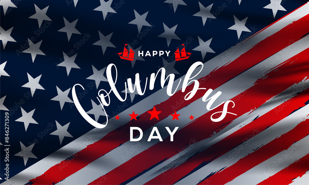 Happy Columbus Day , Columbus Day Celebration with the US flag, Ocean waves and Columbus ship - Holiday United States of America. We will be Closed on Columbus Day. Happy Columbus Day , Columbus Day Celebration with the US flag, Ocean waves and Columbus ship - Holiday United States of America. We will be Closed on Columbus Day.