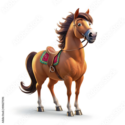 cartoon style Horse image photo