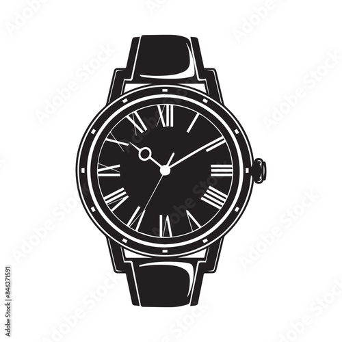Wrist watch for men isolated on white background