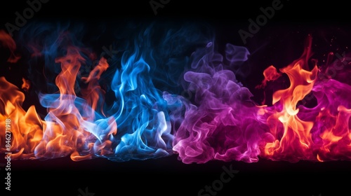 mesmerizing collection of fire flames, each with its unique shape and intensity, creating a mesmerizing spectacle of light and color. Sharp